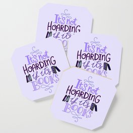 Book Hoarder - Purple Coaster