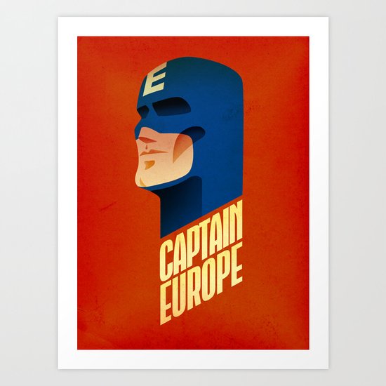 Captain Europe Art Print
