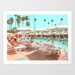 Beverly Hills Hotel Pool  Art Print
