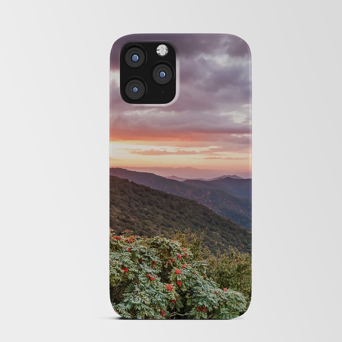 Blue Ridge Mountains - Berry Sunset iPhone Card Case