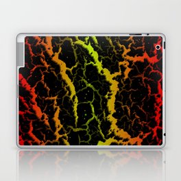 Cracked Space Lava - Red/Lime Laptop Skin