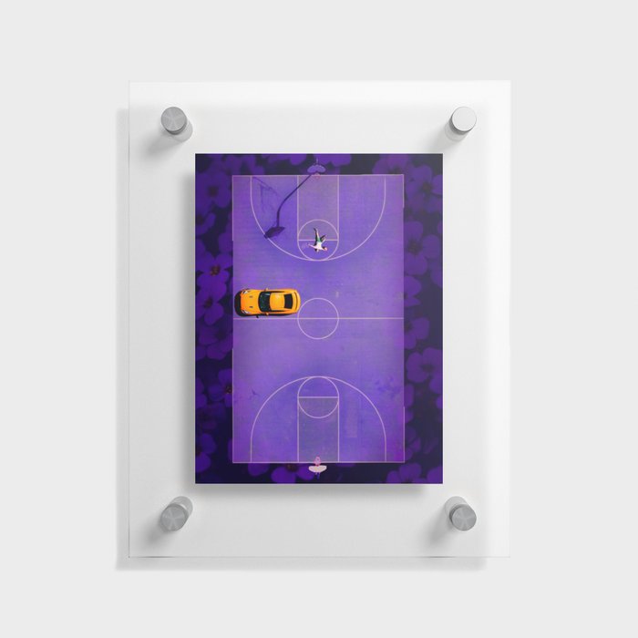 The Purple Basketball Court Floating Acrylic Print
