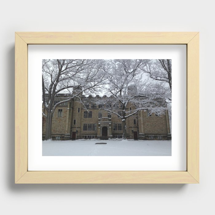 Snowy Kenyon College Recessed Framed Print