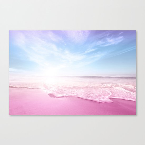 Pastel Summer Beach Vacation Canvas Print