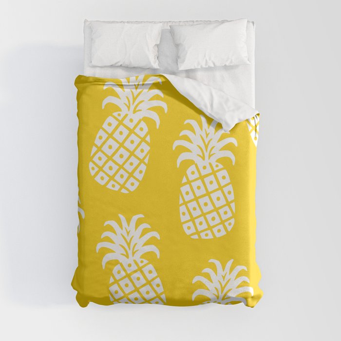 Pineapple Twist 332 Yellow Duvet Cover
