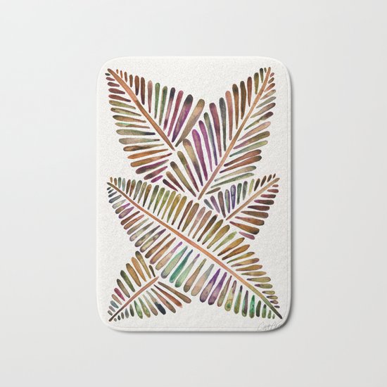 Tropical Banana Leaves – Vintage Palette Bath Mat