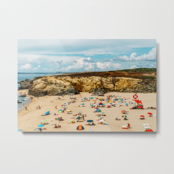 People Having Fun On Beach, Algarve Lagos Portugal, Tourists In Summer Vacation, Wall Art Poster Metal Print