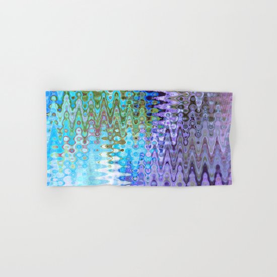 Charming Distractions, Abstract Art Waves Hand & Bath Towel