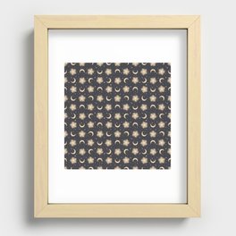 Sun and moon Recessed Framed Print