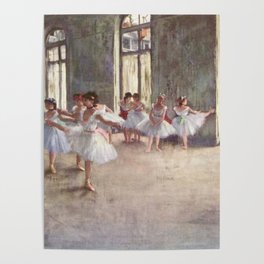 Ballet Rehearsal 1873 By Edgar Degas Reproduction by the Famous French Painter Dance Class Scene Poster