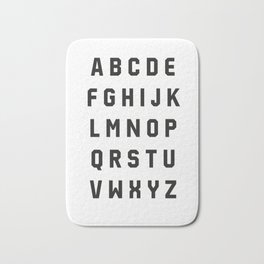 Typography Alphabet #2 Bath Mat | Design, Alphabet, Graphicdesign, Decoration, Abc, Blackandwhite, Type, Typedesign, Unique, Kathrinmay 
