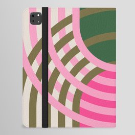 Green and Pink Balanced Rainbow Arcs iPad Folio Case
