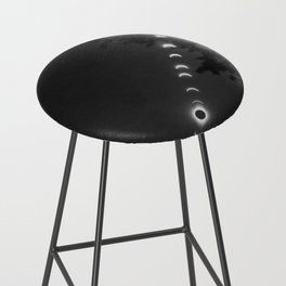 Total eclipse of the moon; full cycle lunar eclipse at night black and white photograph - photography - photographs Bar Stool