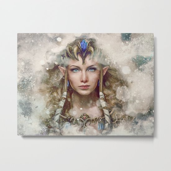 Epic Princess Zelda from Legend of Zelda Painting Metal Print