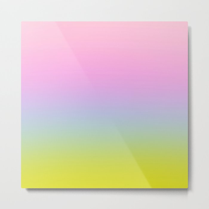 OMBRE PASTEL COLORS RAINBOW  Metal Print