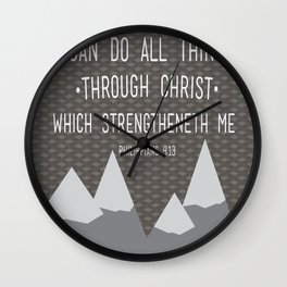 I CAN // Philippians 4:13 Wall Clock