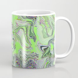 Acid green Neon Glitch pattern Coffee Mug