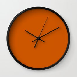 Burnt Orange - solid color Wall Clock