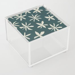 Eclectic Flowers on Deep Teal Acrylic Box