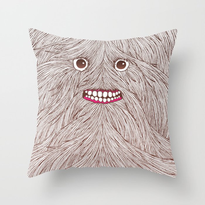 Hairy Guy Throw Pillow by Chuck U Society6