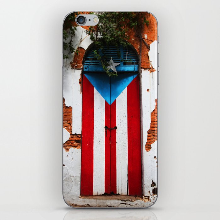 PUERTO RICO FLAG DOOR iPhone Skin