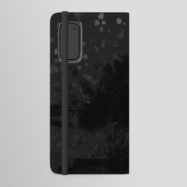 Black and Flowers Android Wallet Case