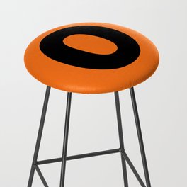 letter O (Black & Orange) Bar Stool