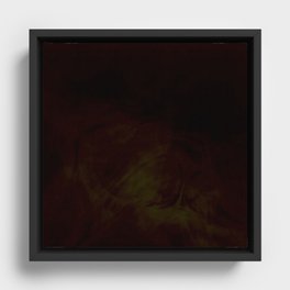 Dark brown creepy smoke Framed Canvas