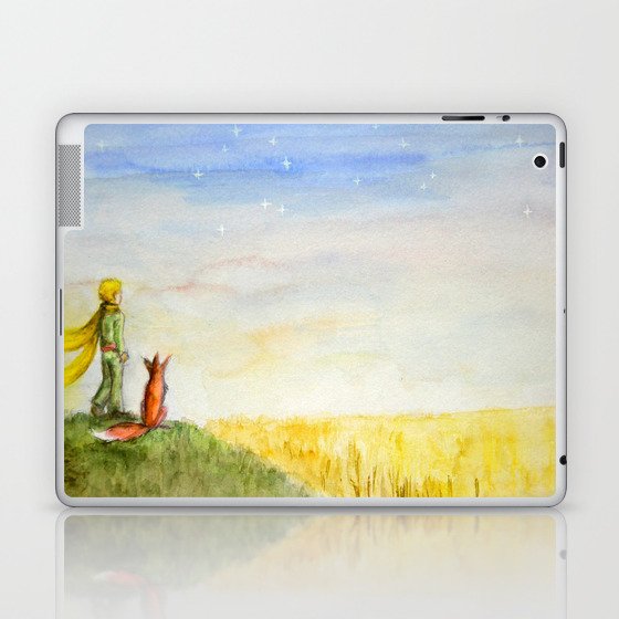 Little Prince, Fox and Wheat Fields Laptop & iPad Skin