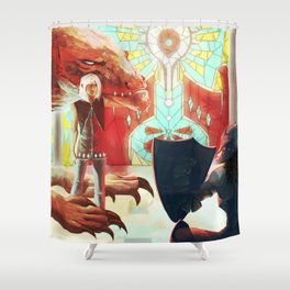 Temple Priests Shower Curtain