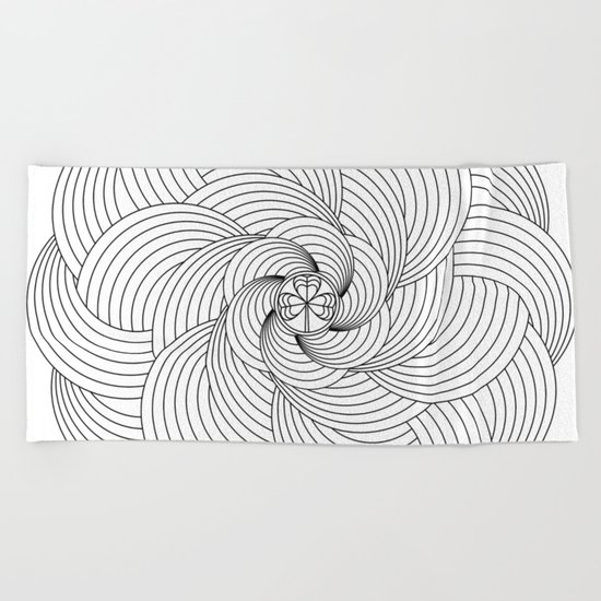 Mandala circle Beach Towel
