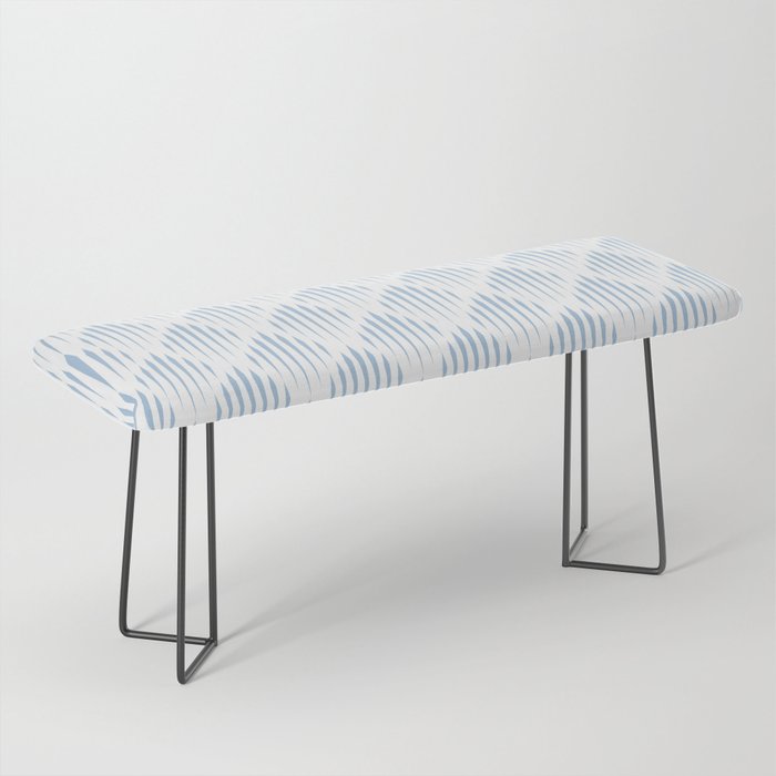 Pale Blue Abstract Pattern Bench