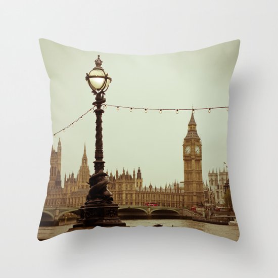 The old clock Throw Pillow