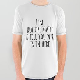 Funny Sarcastic Slogan All Over Graphic Tee