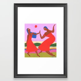 Red moon dance Framed Art Print