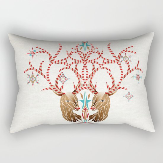 christmas deer Rectangular Pillow