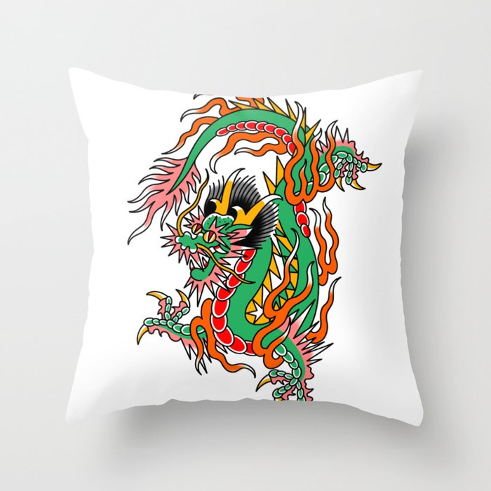 Dragon tattoo design  Throw Pillow