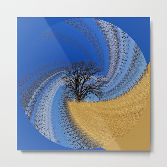 Prairie oak swirl Metal Print