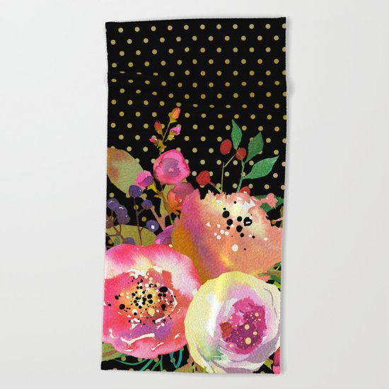 Flowers bouquet #33 Beach Towel