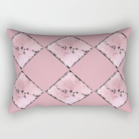 PINK SQUARE PATTERN #1 #decor #art #society6 Rectangular Pillow