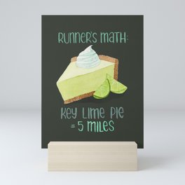 Runner's Math Key Lime Pie - Olive Mini Art Print
