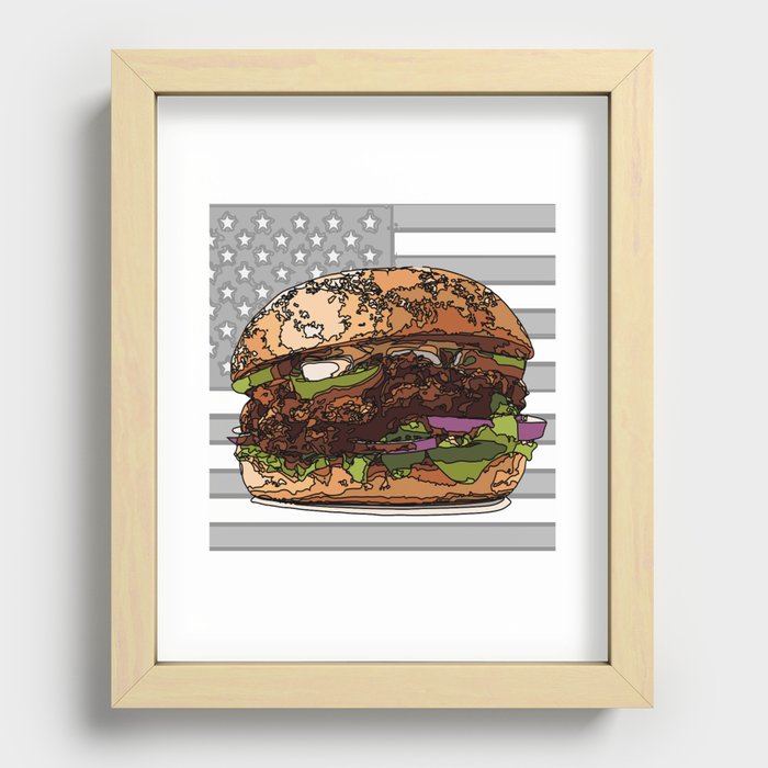 USburger Recessed Framed Print