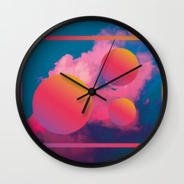 Vaporwave sky 1 / Rise / 80s / 90s / aesthetic Wall Clock