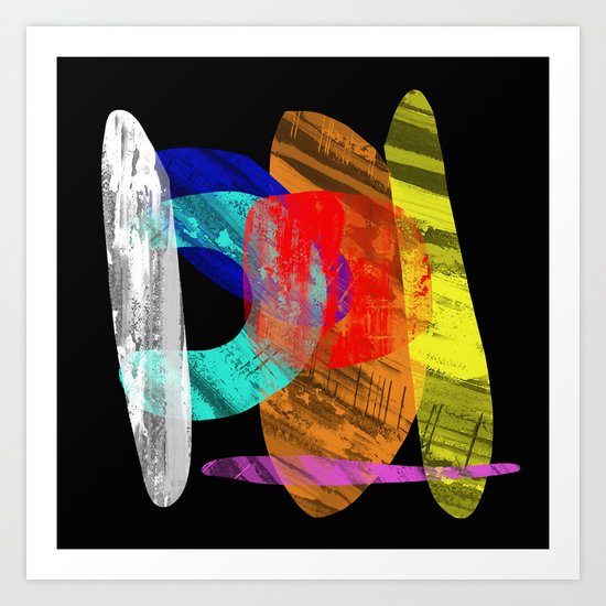 Pastel Pieces - Abstract, pastel artwork Art Print