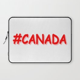 "#CANADA" Cute Expression Design. Buy Now Laptop Sleeve