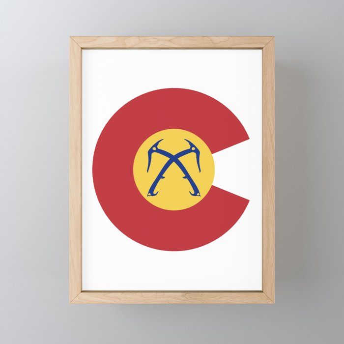 Colorado Ice Tools Framed Mini Art Print