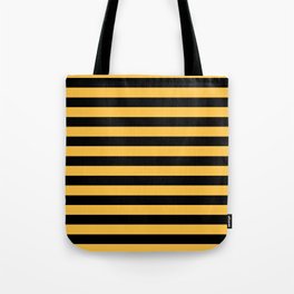 Yellow and Black Bumblebee Stripes Tote Bag