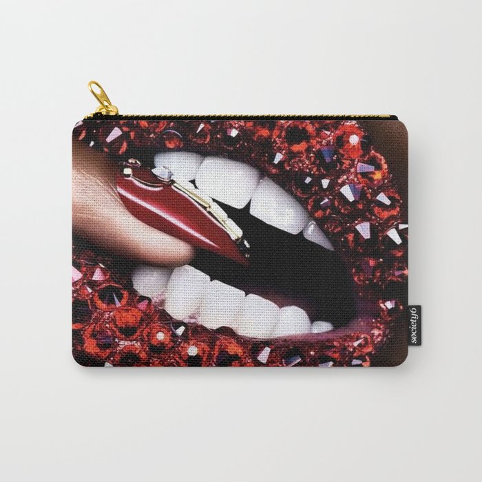 Glitter Lips Carry-All Pouch