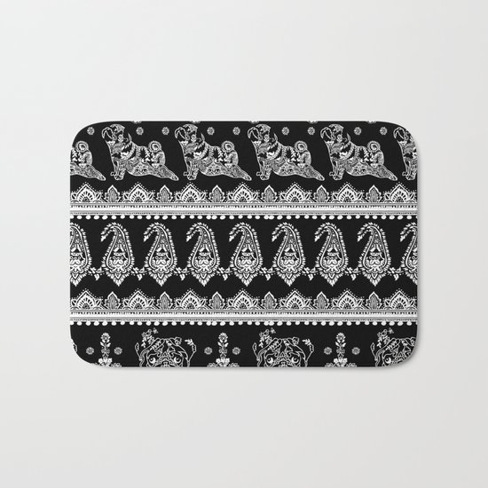 Boho of Pug Bath Mat