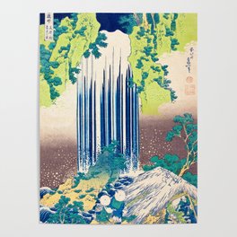 Yoro Falls in Mino Province, 1833-1834 by Katsushika Hokusai Poster